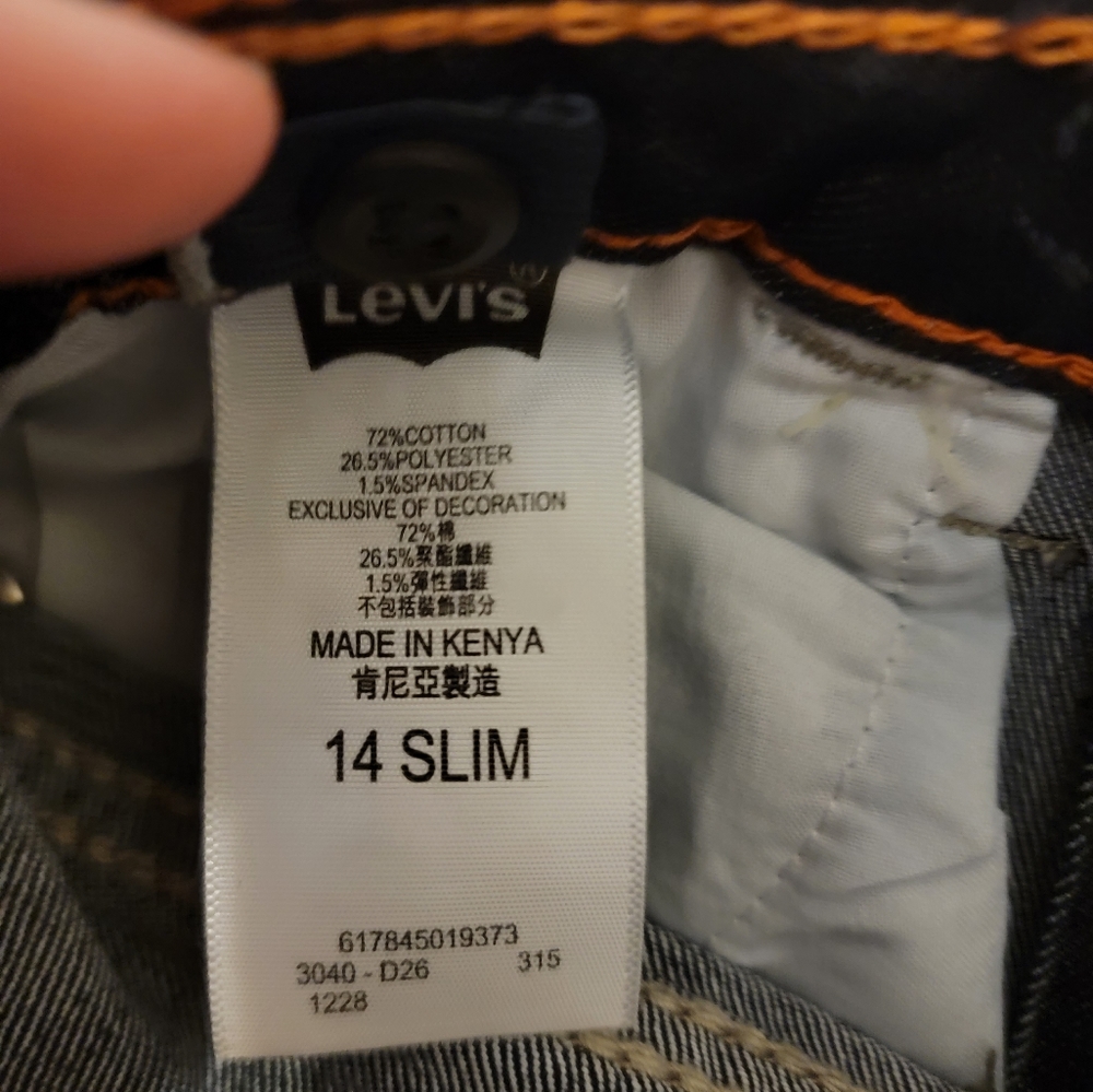 NWT Levi's Girl's 14 Slim Boot Cut Stretch Denim Jean - Picture 11 of 13